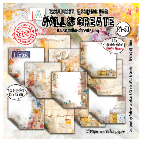 AALL and Create Design Paper 6x6 Inch Traces of Time (AALL-PA-53)
