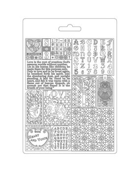 Stamperia Soft Mould A5 Alchemy Patchwork (K3PTA5607) (OUTLET)