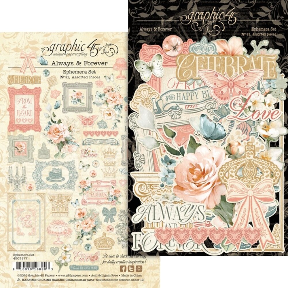 Graphic 45 Always & Forever Ephemera Set (4503177)