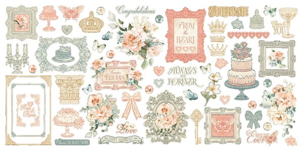 Graphic 45 PRE-ORDER Always & Forever Ephemera Set (4503177)