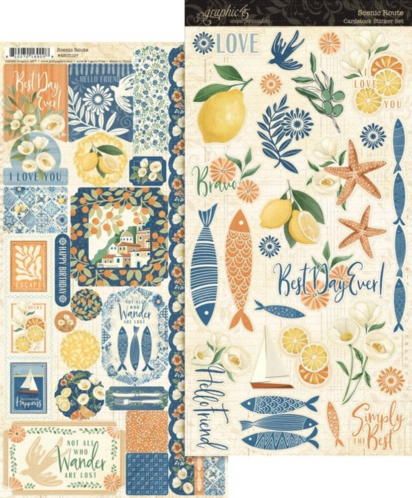 Graphic 45 PRE-ORDER Scenic Route Sticker Set (4503197)