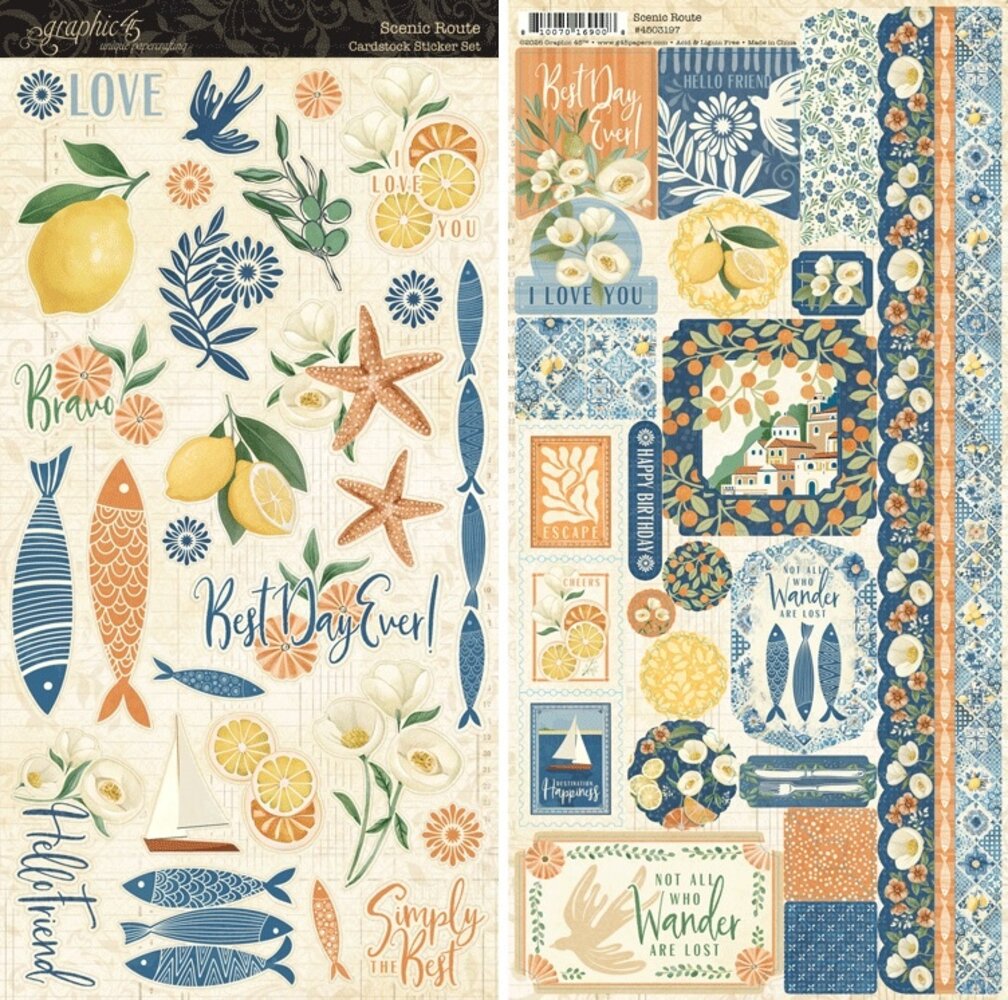 Graphic 45 Scenic Route Sticker Set (4503197)