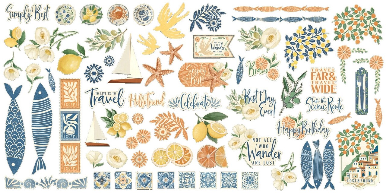 Graphic 45 Scenic Route Ephemera Set (4503198) Graphic 45 Scenic Route Ephemera Set (4503198)