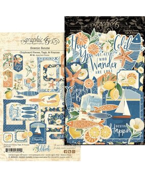 Graphic 45 Scenic Route Chipboard Pieces, Tags & Frames (4503199)