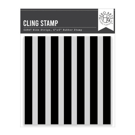 Hero Arts PRE-ORDER Packed With Love Cling Rubber Stamp Wide Stripe Bold Print (CG947)