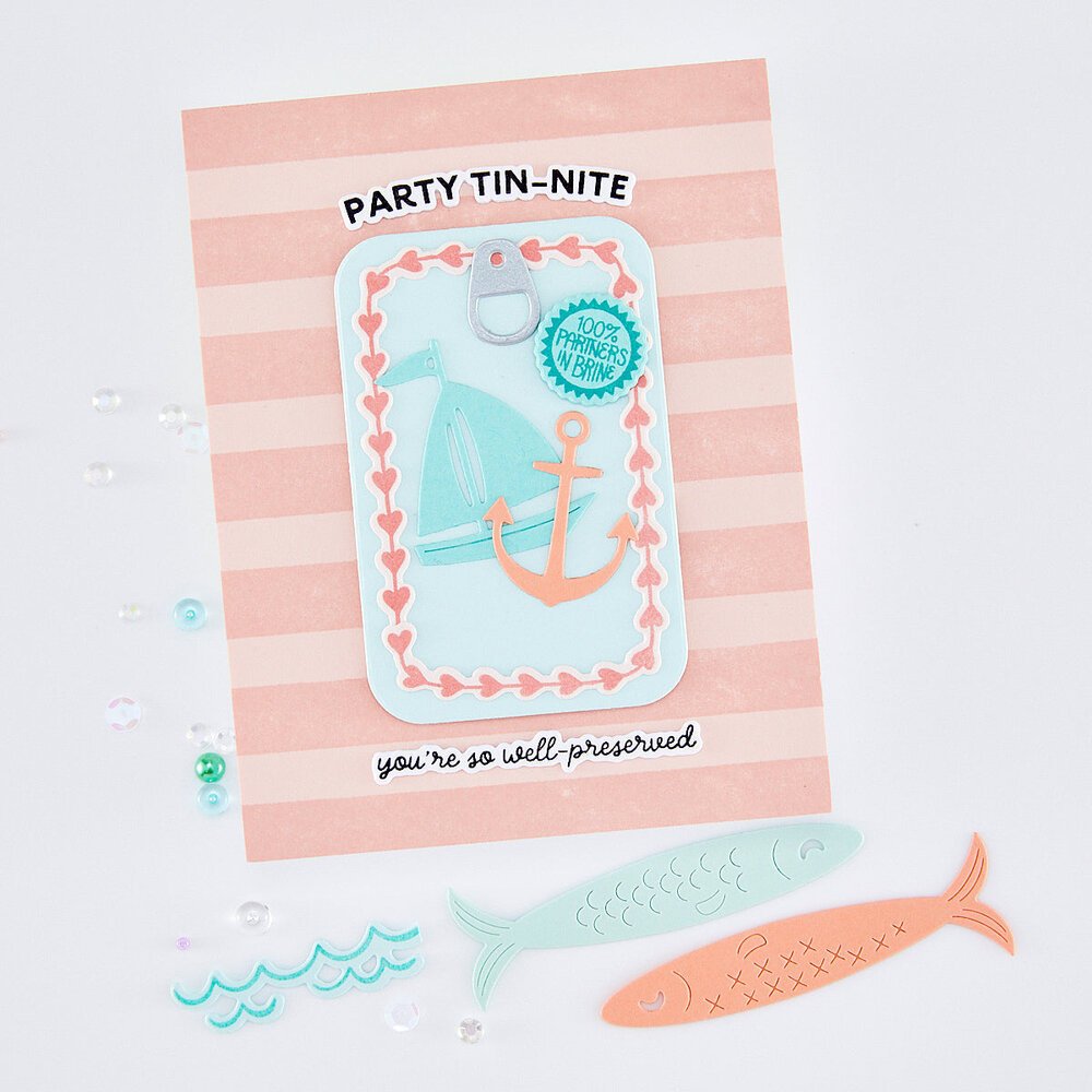 Hero Arts Packed With Love Cling Rubber Stamp Wide Stripe Bold Print (CG947)