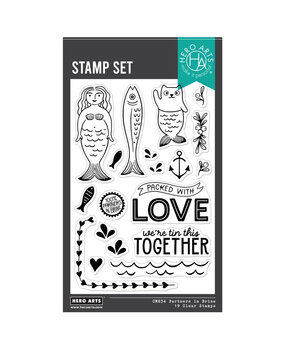 Hero Arts Packed With Love Clear Stamp Set Partners In Brine (CM834)