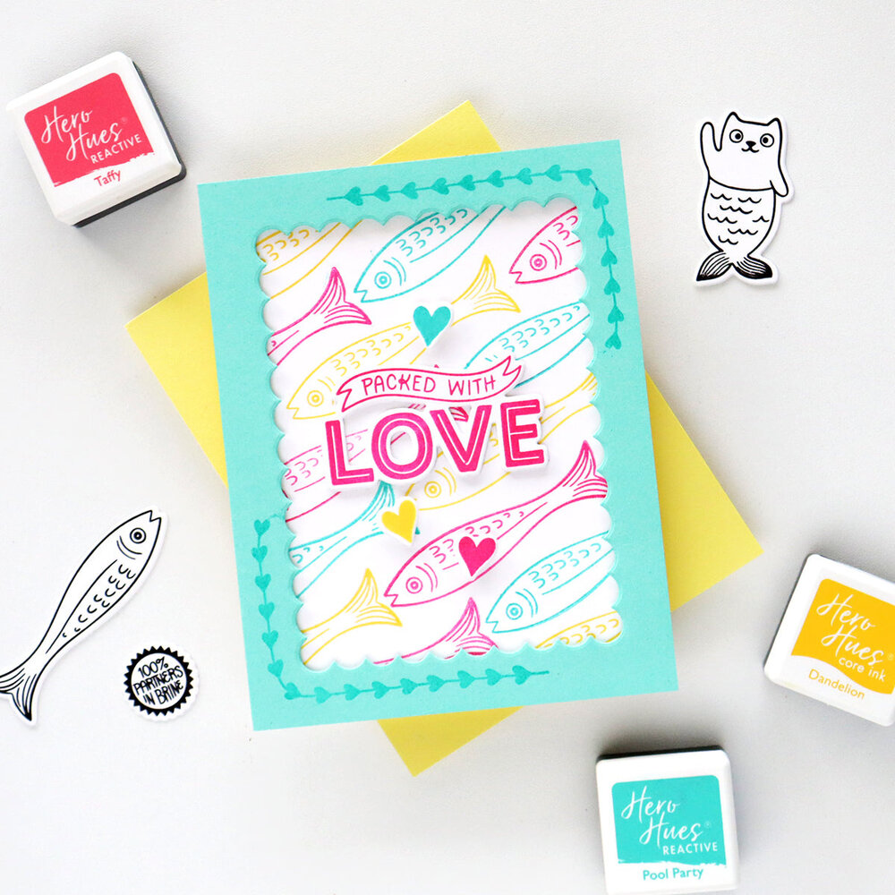 Hero Arts PRE-ORDER Packed With Love Clear Stamp Set Partners In Brine (CM834)