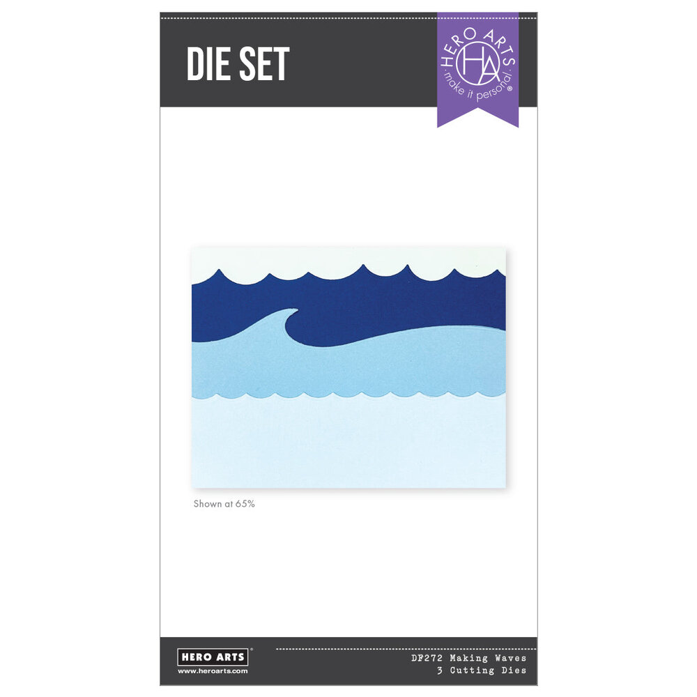 Hero Arts PRE-ORDER Packed With Love Die Set Making Waves (DF272)