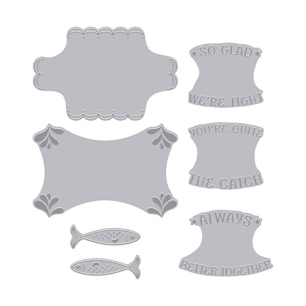 Hero Arts PRE-ORDER Packed With Love Glad We're Tight Letterpress + Foil Plates (HP131)