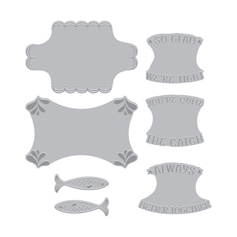 Hero Arts Packed With Love Glad We're Tight Letterpress + Foil Plates (HP131)