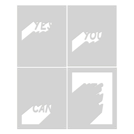 Hero Arts PRE-ORDER What A Ride Yes You Can Layering Stencils (SA319)