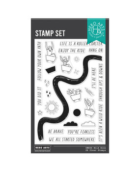 Hero Arts PRE-ORDER What A Ride Clear Stamp Set Wild Ride (CM836)