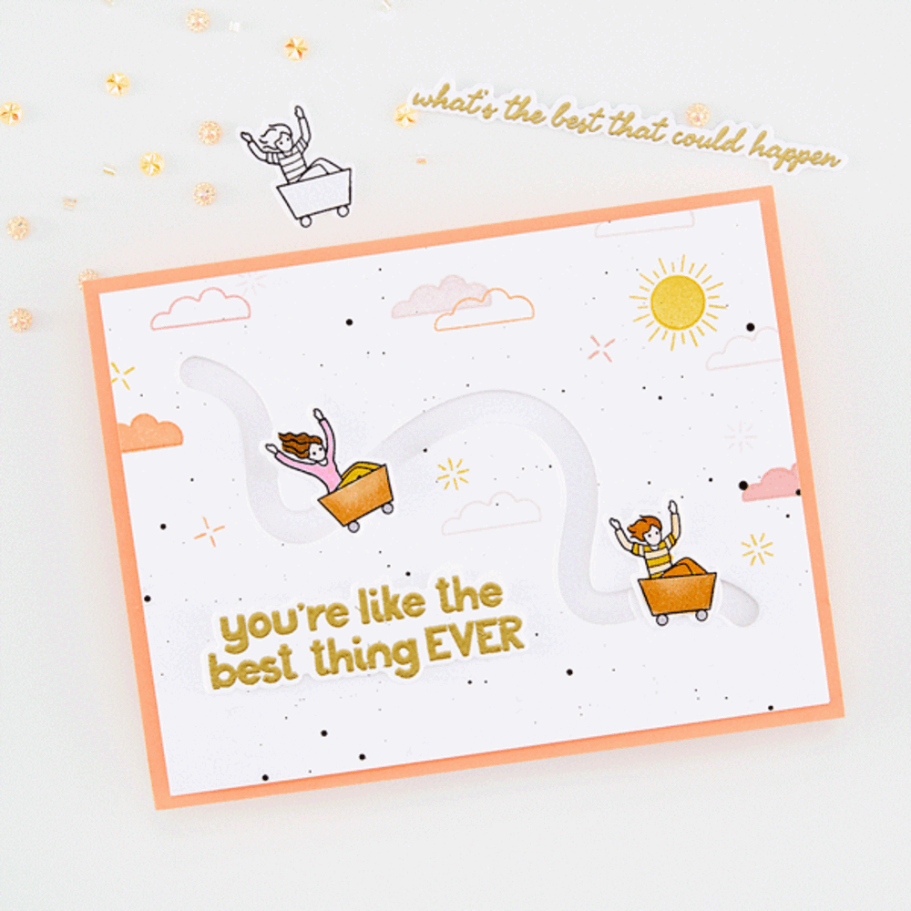 Hero Arts PRE-ORDER What A Ride Clear Stamp Set Wild Ride (CM836)