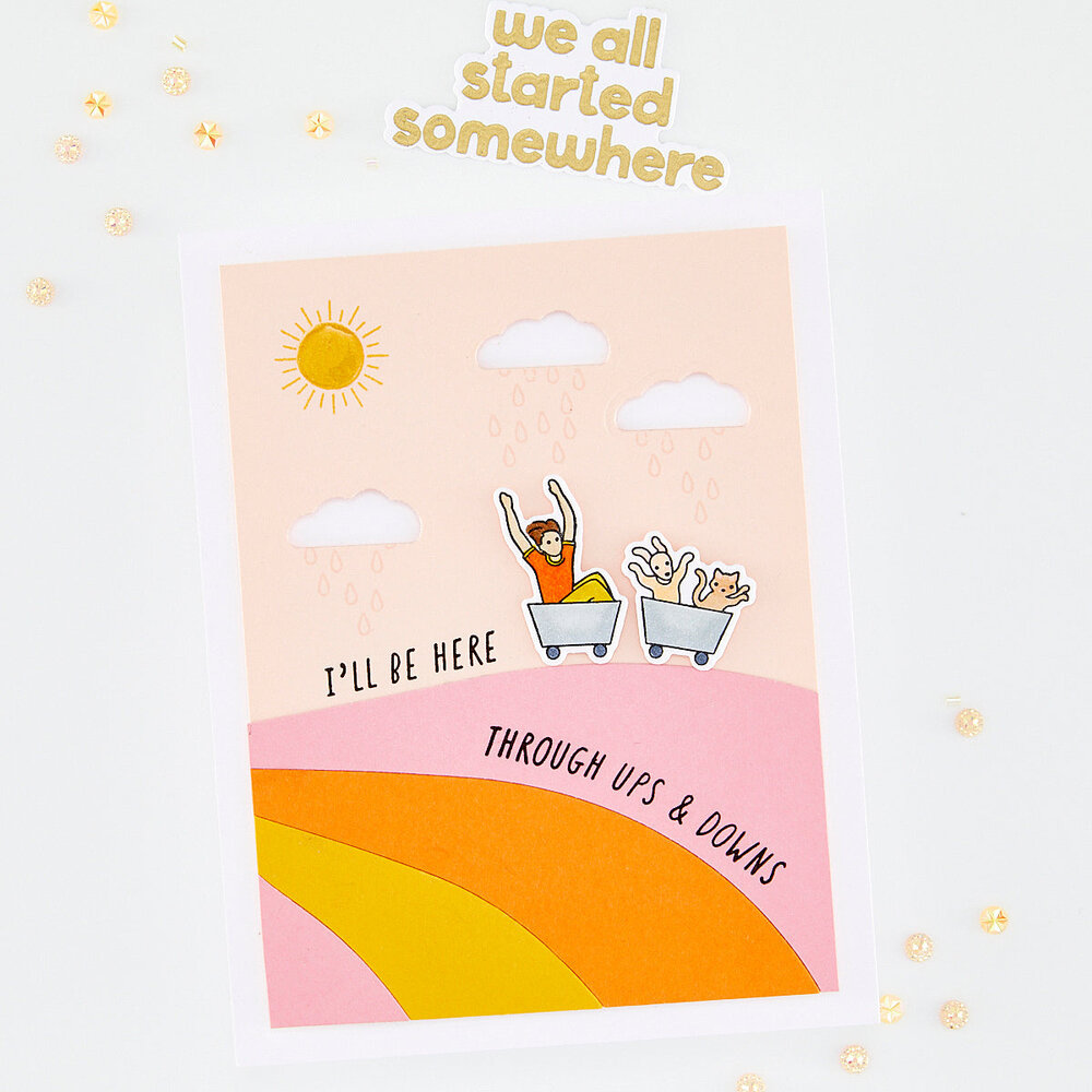 Hero Arts PRE-ORDER What A Ride Stamps & Dies We All Started Somewhere (DC342)