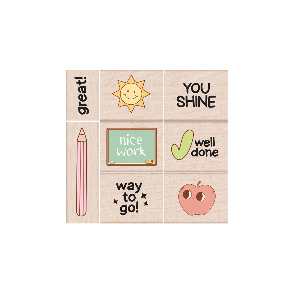 Hero Arts Education Woodblock Stamp Sets Well Done (LP519)