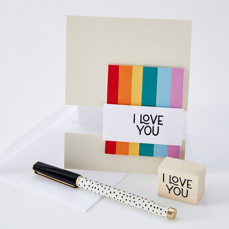 Hero Arts Ink 'N Stamp Sets Woodblock Just A Note (LP518)