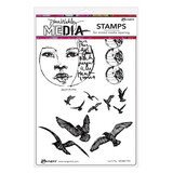 Dina Wakley MEdia PRE-ORDER Cling Stamps Let It Fly (MDR87793)