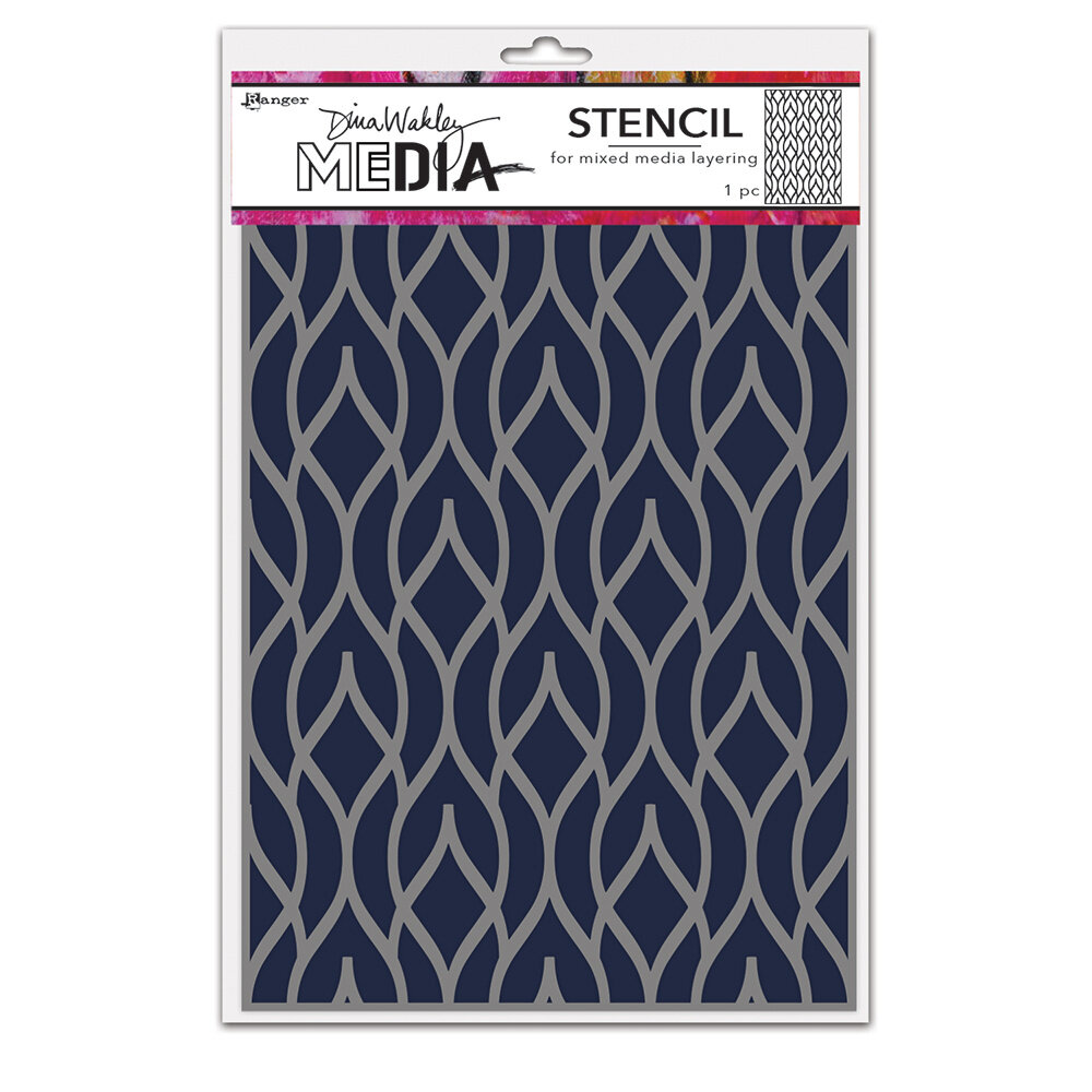 Dina Wakley MEdia Masking Stencil Pointy Fence (MDS87724)