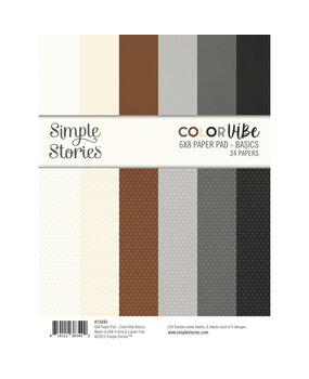 Simple Stories Color Vibe 6x8 Inch Paper Pad Basics (13493) (OUTLET)