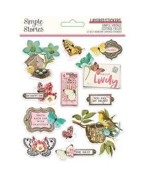 Simple Stories Simple Vintage Cottage Fields Layered Stickers (14726) (OUTLET)