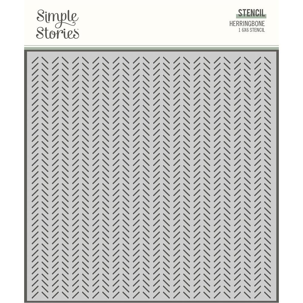 Simple Stories Happily Ever After Stencils Herringbone (15526) (OUTLET)