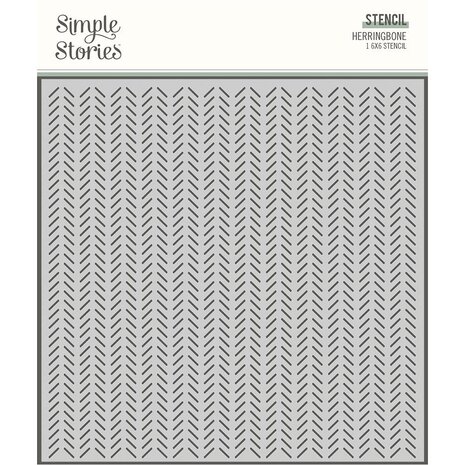 Simple Stories Happily Ever After Stencils Herringbone (15526) (OUTLET)