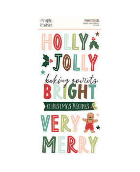 Simple Stories Baking Spirits Bright Foam Stickers (18323) (OUTLET)
