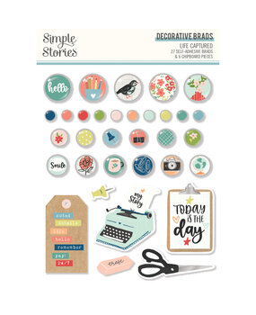 Simple Stories Life Captured Decorative Brads (18924) (OUTLET)