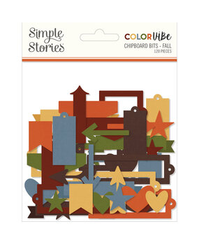 Simple Stories Color Vibe Chipboard Bits Fall (19030) (OUTLET)