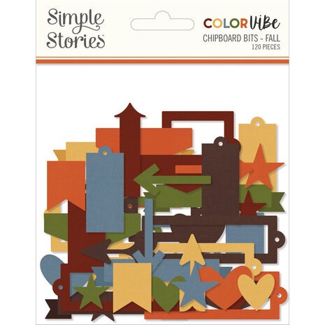 Simple Stories Color Vibe Chipboard Bits Fall (19030) (OUTLET)