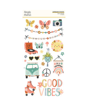 Simple Stories Boho Sunshine Chipboard Stickers (19916) (OUTLET) Simple Stories Boho Sunshine Chipboard Stickers (19916) (OUTLET)