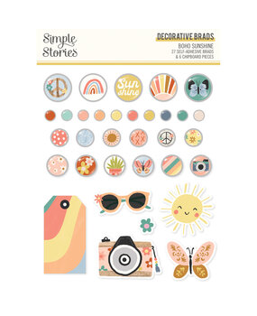 Simple Stories Boho Sunshine Decorative Brads (19923) (OUTLET) Simple Stories Boho Sunshine Decorative Brads (19923) (OUTLET)