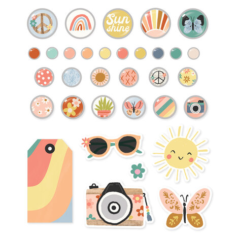 Simple Stories Boho Sunshine Decorative Brads (19923) (OUTLET)