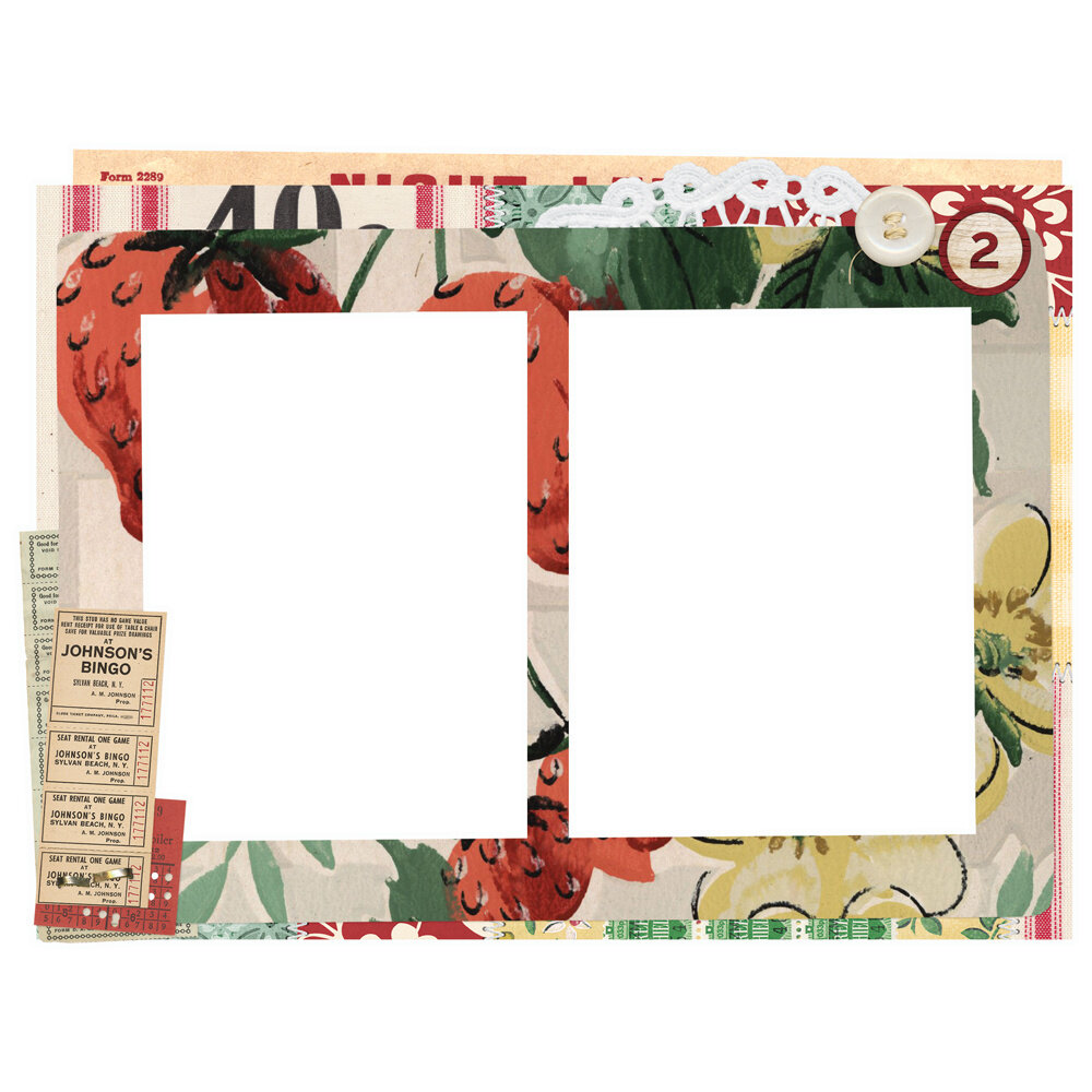 Simple Stories Simple Vintage Berry Fields Chipboard Frames (20126) (OUTLET)