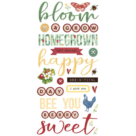Simple Stories Simple Vintage Berry Fields Foam Stickers (20128) (OUTLET)