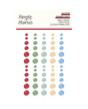 Simple Stories Simple Vintage Berry Fields Glossy Enamel Dots (20132) (OUTLET)