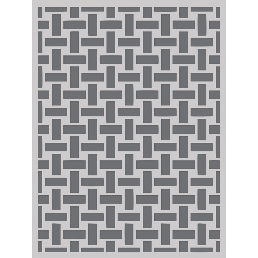 Simple Stories Simple Vintage Berry Fields Stencil Basketweave (20134) (OUTLET)