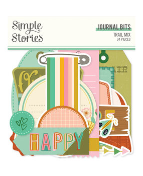 Simple Stories Trail Mix Journal Bits (34pcs) (20319) (OUTLET)