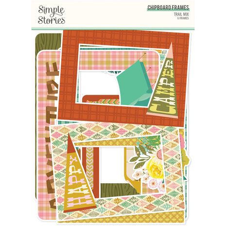 Simple Stories Trail Mix Chipboard Frames (6pcs) (20322) (OUTLET)