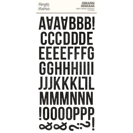 Simple Stories Simple Vintage Essentials Foam Alphas Vintage Black (129pcs) (20421) (OUTLET)