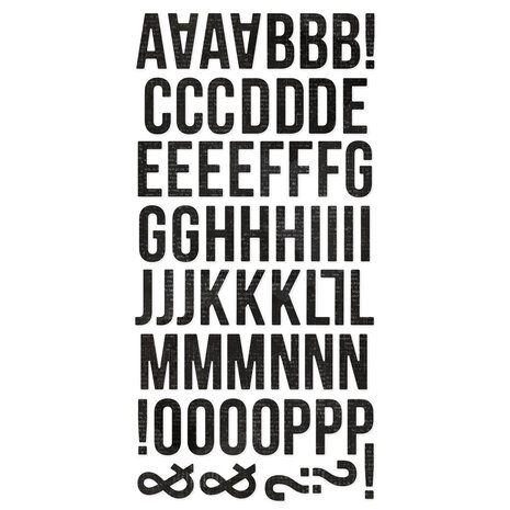 Simple Stories Simple Vintage Essentials Foam Alphas Vintage Black (129pcs) (20421) (OUTLET)