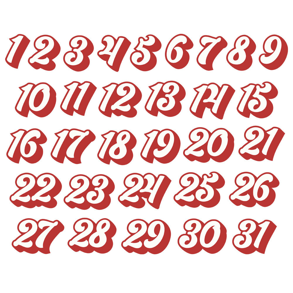 Simple Stories Boho Christmas Number Bits & Pieces (20620) (OUTLET)