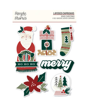 Simple Stories Boho Christmas Layered Chipboard (20625) (OUTLET)