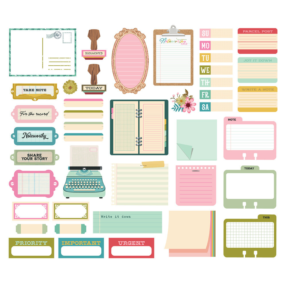 Simple Stories Noteworthy Journal Bits & Pieces (21319) (OUTLET)