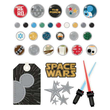 Simple Stories Say Cheese Galaxy Decorative Brads (22454) (OUTLET)