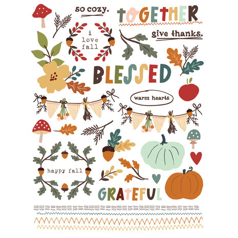 Simple Stories Cider & Donuts Rub Ons (22931) (OUTLET)