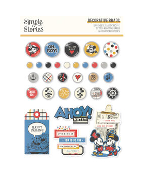 Simple Stories Say Cheese Classic Mouse Decorative Brads (23425) (OUTLET)