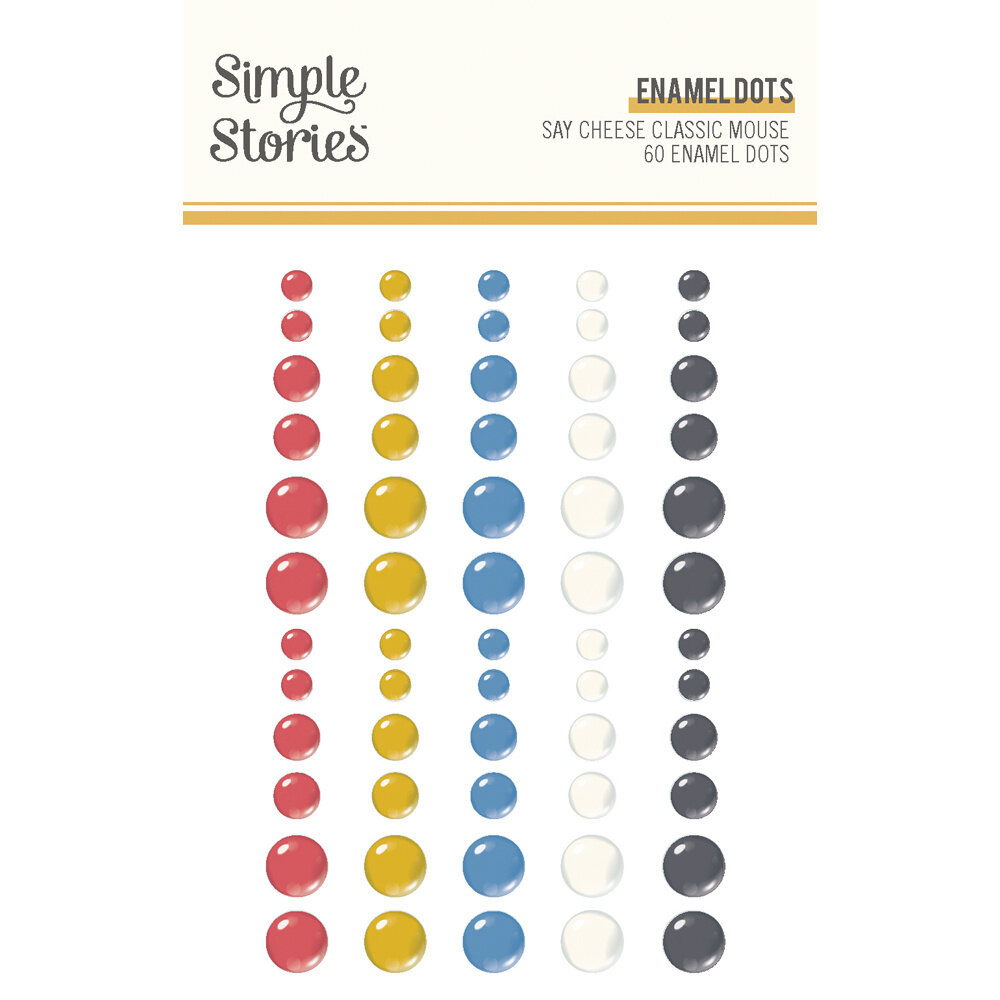 Simple Stories Say Cheese Classic Mouse Enamel Dots (23426) (OUTLET)