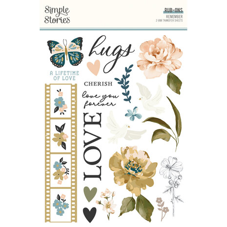 Simple Stories Remember Rub Ons (21522) (OUTLET)